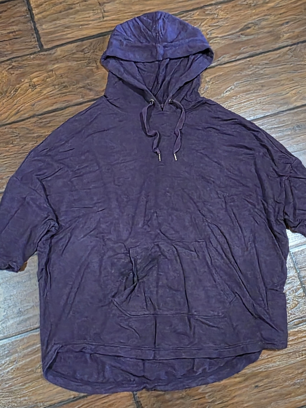 Sunday Deep Plum Hooded Top